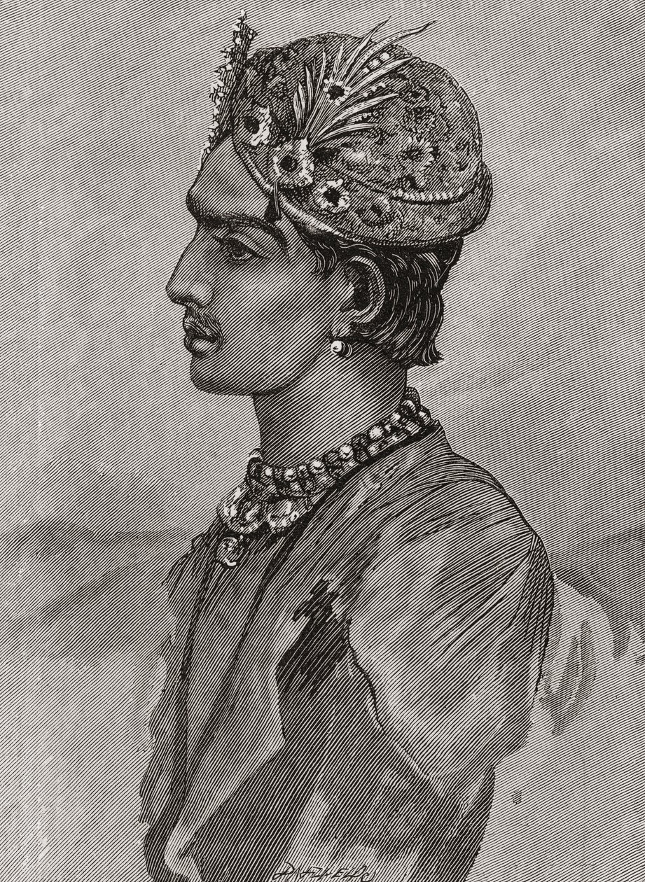 Maharaja Mangal Singh Prabhakar, da The Magazine of Art, pubblicato nel 1878 da English School