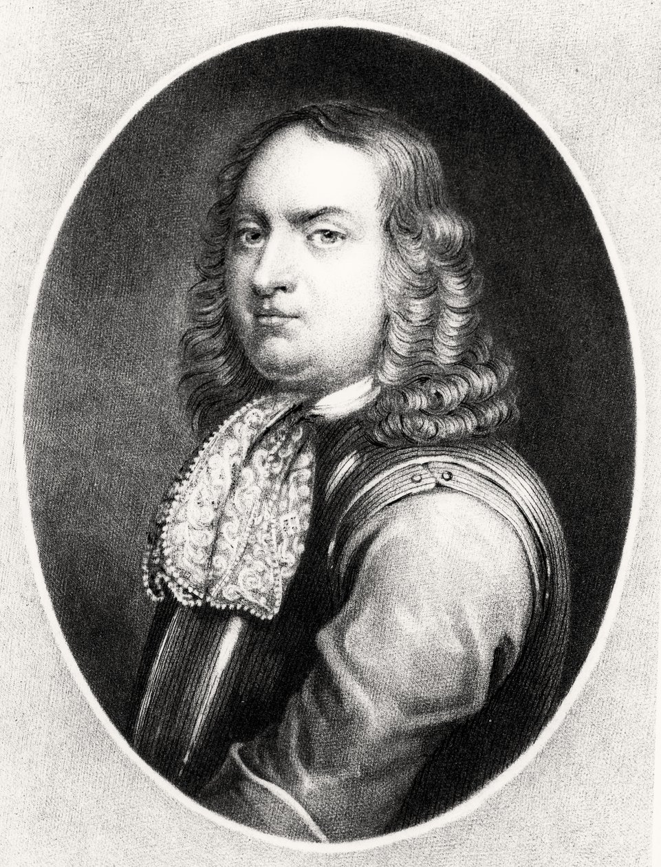 Ritratto di Ammiraglio Robert Blake (1599-1657) inciso da Richard Earlom (1743-1822) e Charles Turner (c.1773-1857) da Illustrious Characters in British History (mezzotinto) da English School