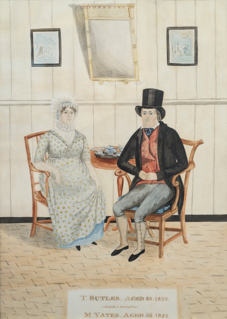 Ritratto di T. Butler e sua figlia M. Yates, c.1822 da English School