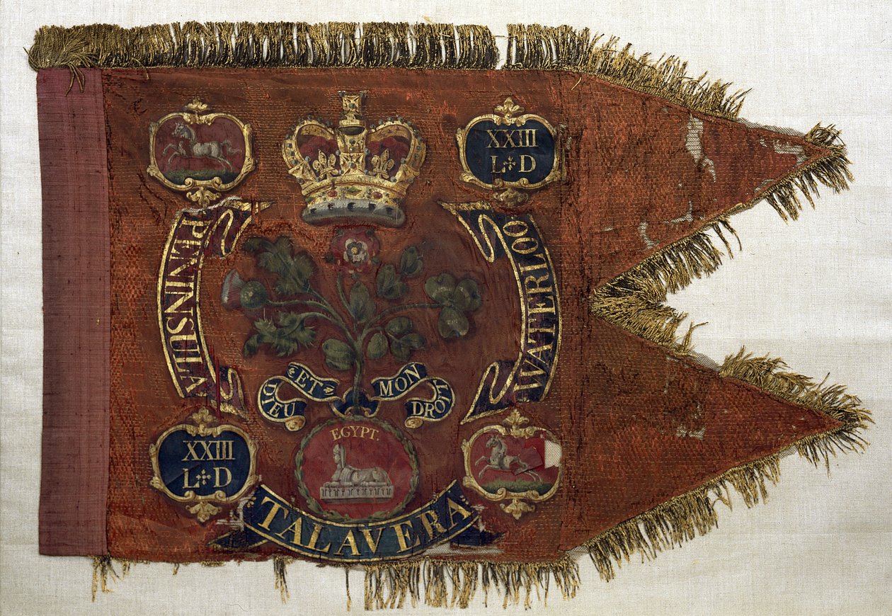 Guidone reggimentale del 23º Dragoni Leggeri, 1809 da English School