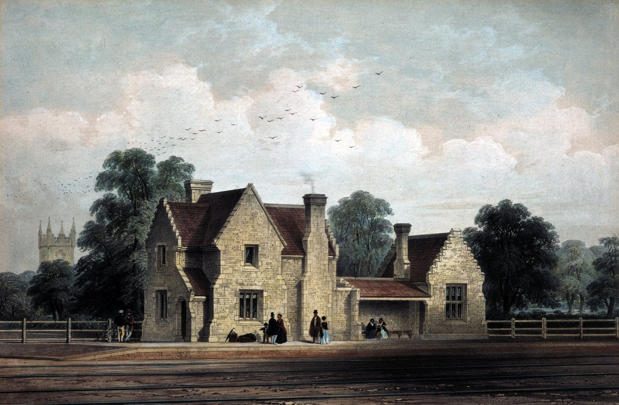 Stazione di Shoreditch Great Eastern Metropolitan, 1864 da English School