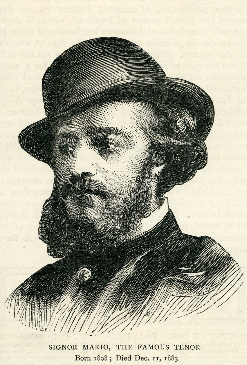 Signor Mario, Illustrazione per The Graphic, 22 dicembre 1883 da English School