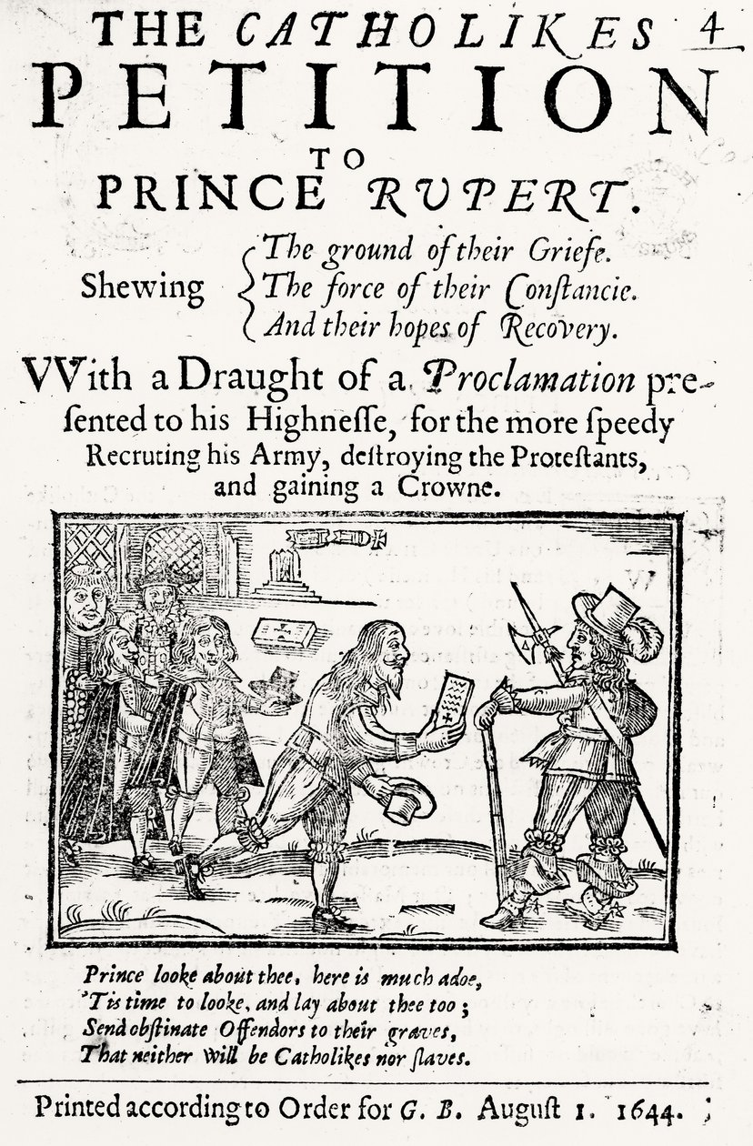 La Petizione dei Cattolici al Principe Rupert (1619-82) 1644 da English School