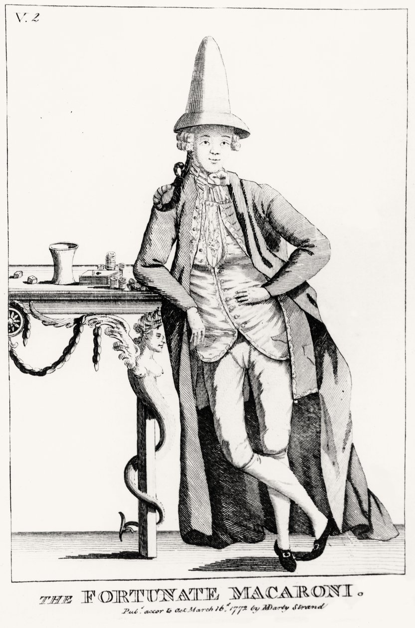 Il Fortunato Macaroni, pub. da N. Dandy, 16 marzo 1772 da English School