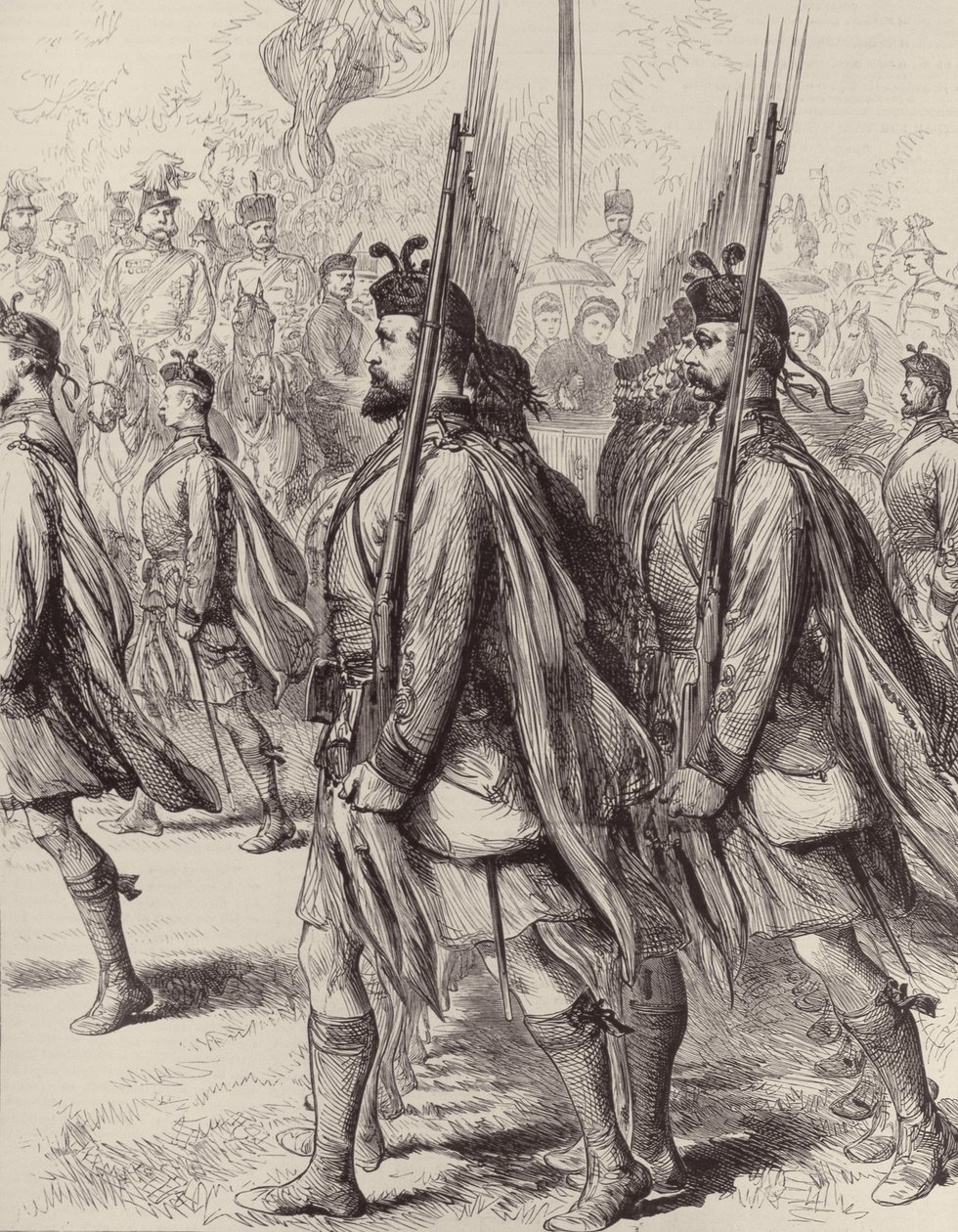 I volontari scozzesi di Londra, da The Illustrated London News, 7 settembre 1881 da English School