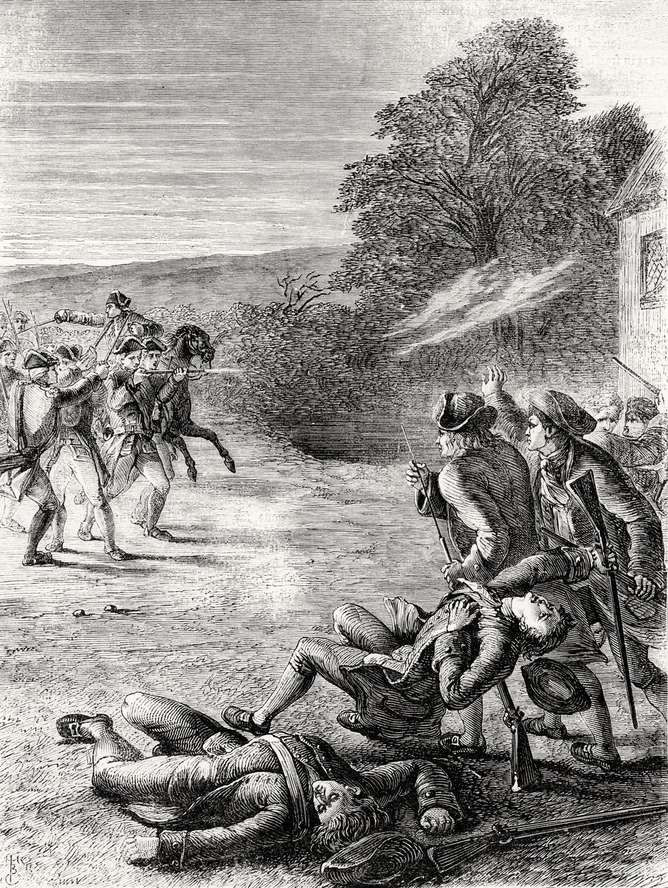 La schermaglia a Lexington, 1799 da English School