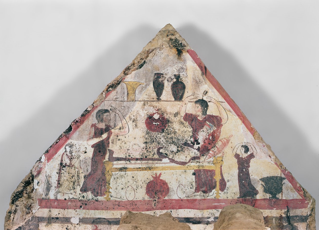 Scena di offerta al defunto da Etruscan