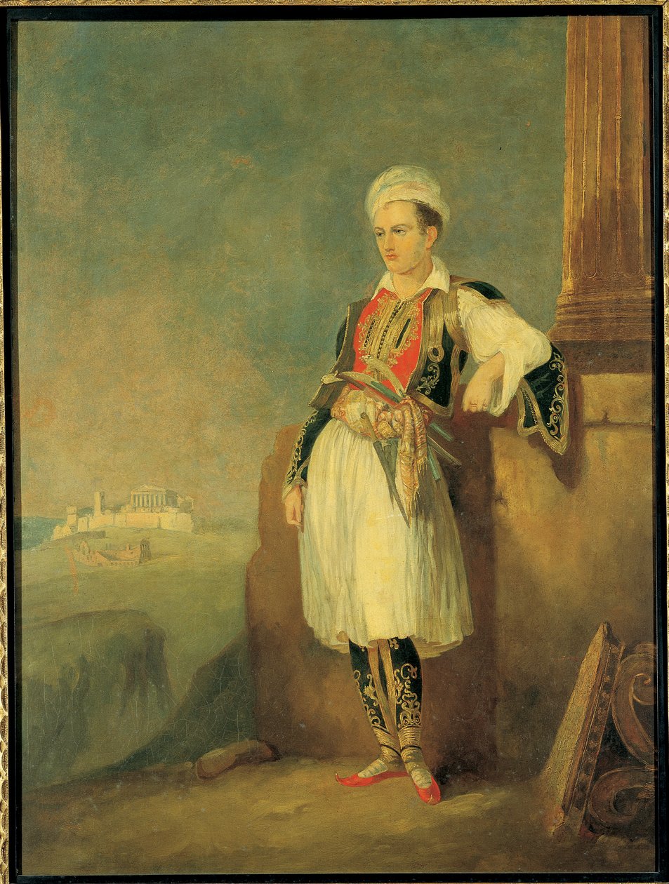 Ritratto del poeta Lord George Noel Byron da European School