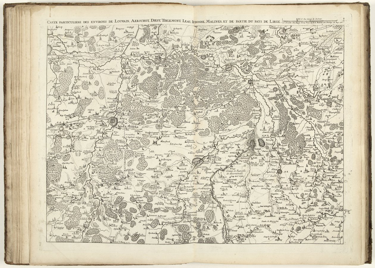 Mappa del Brabante, 1706 da Flemish School