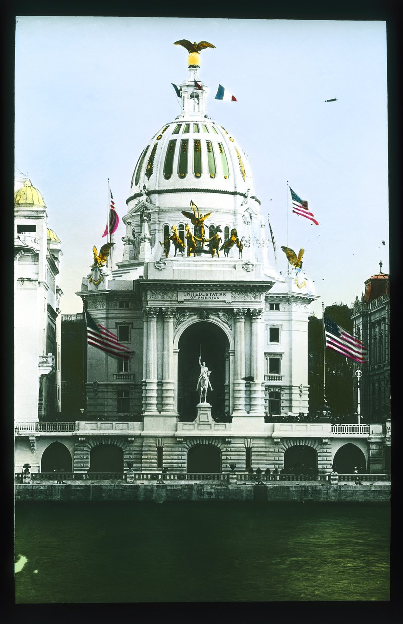 Esposizione di Parigi: Padiglione degli Stati Uniti, Parigi, Francia, 1900 da French Photographer