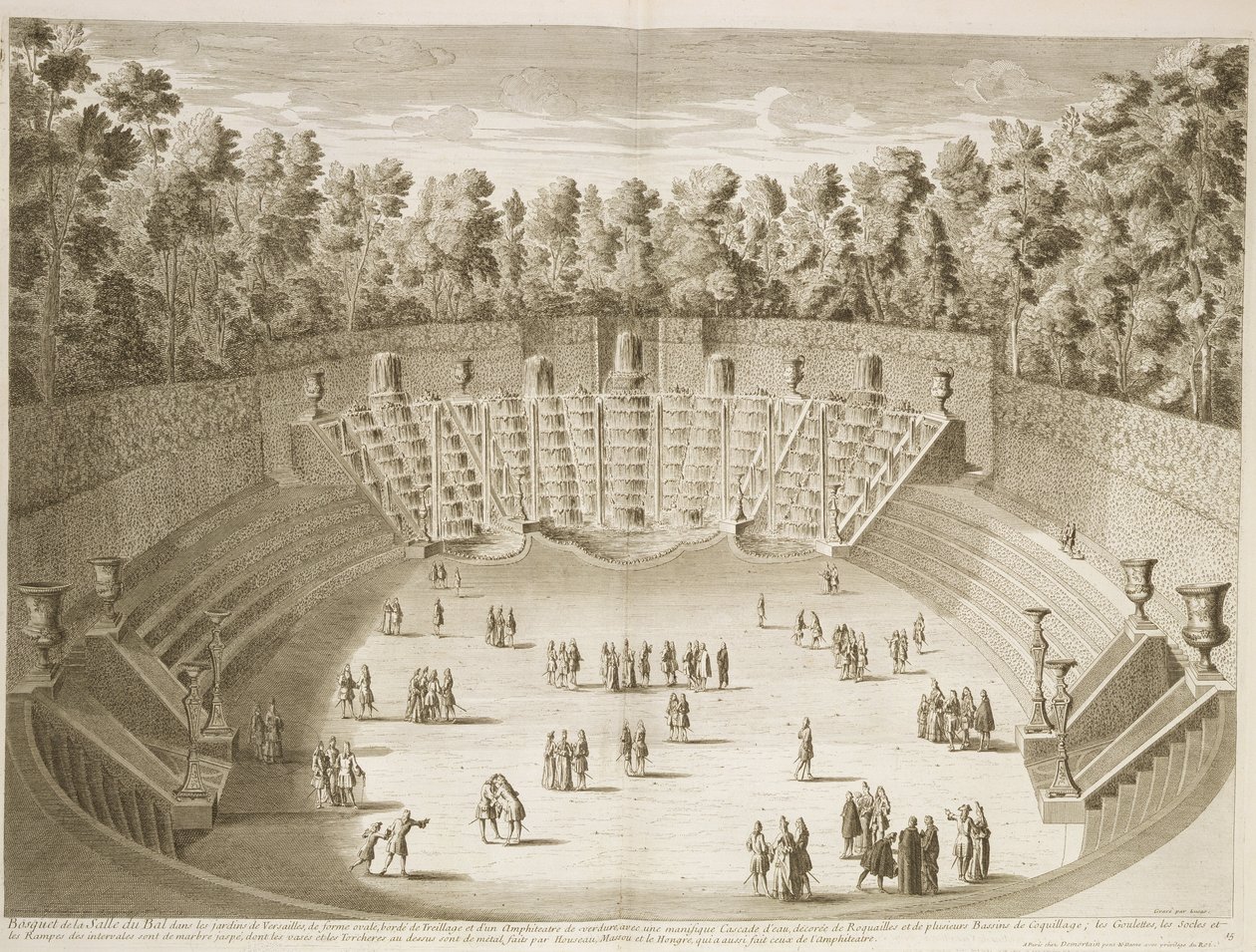Boschetto della Sala da Ballo, Versailles, c.1715 da French School