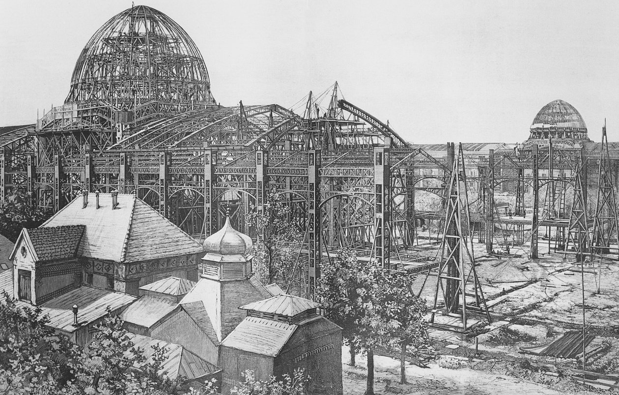 Costruzione del Palais des Beaux Arts et des Arts Liberaux per l