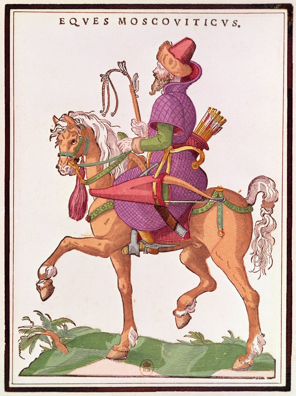 Costumi dei paesi del nord - cavaliere russo da French School