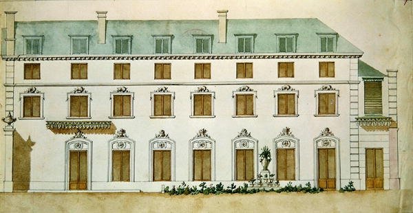 Facciata della casa in rue Fortunee, acquistata da Honoré de Balzac (1799-1850) nel 1847 da French School