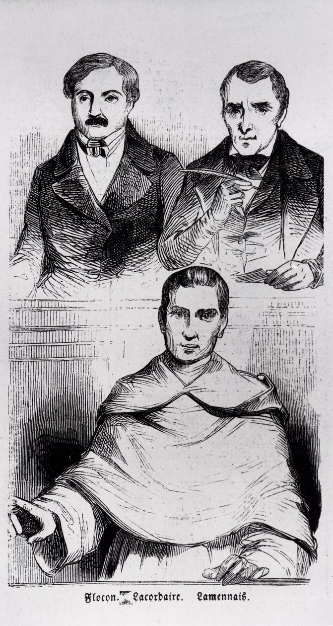Jean-Baptiste Lacordaire, Fr. de Lamennais e F. Flocon da French School