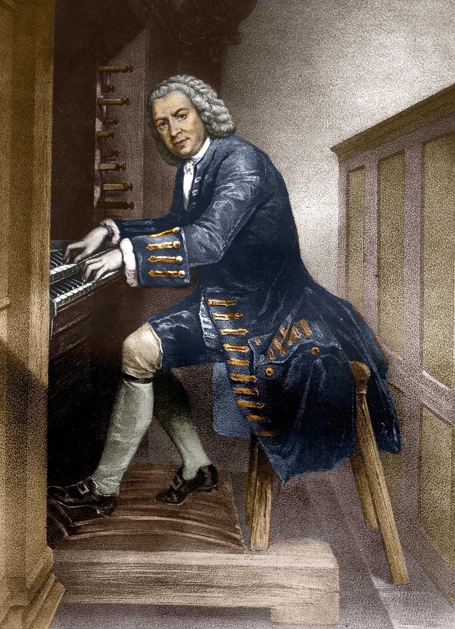 Johann Sebastian Bach che suona l