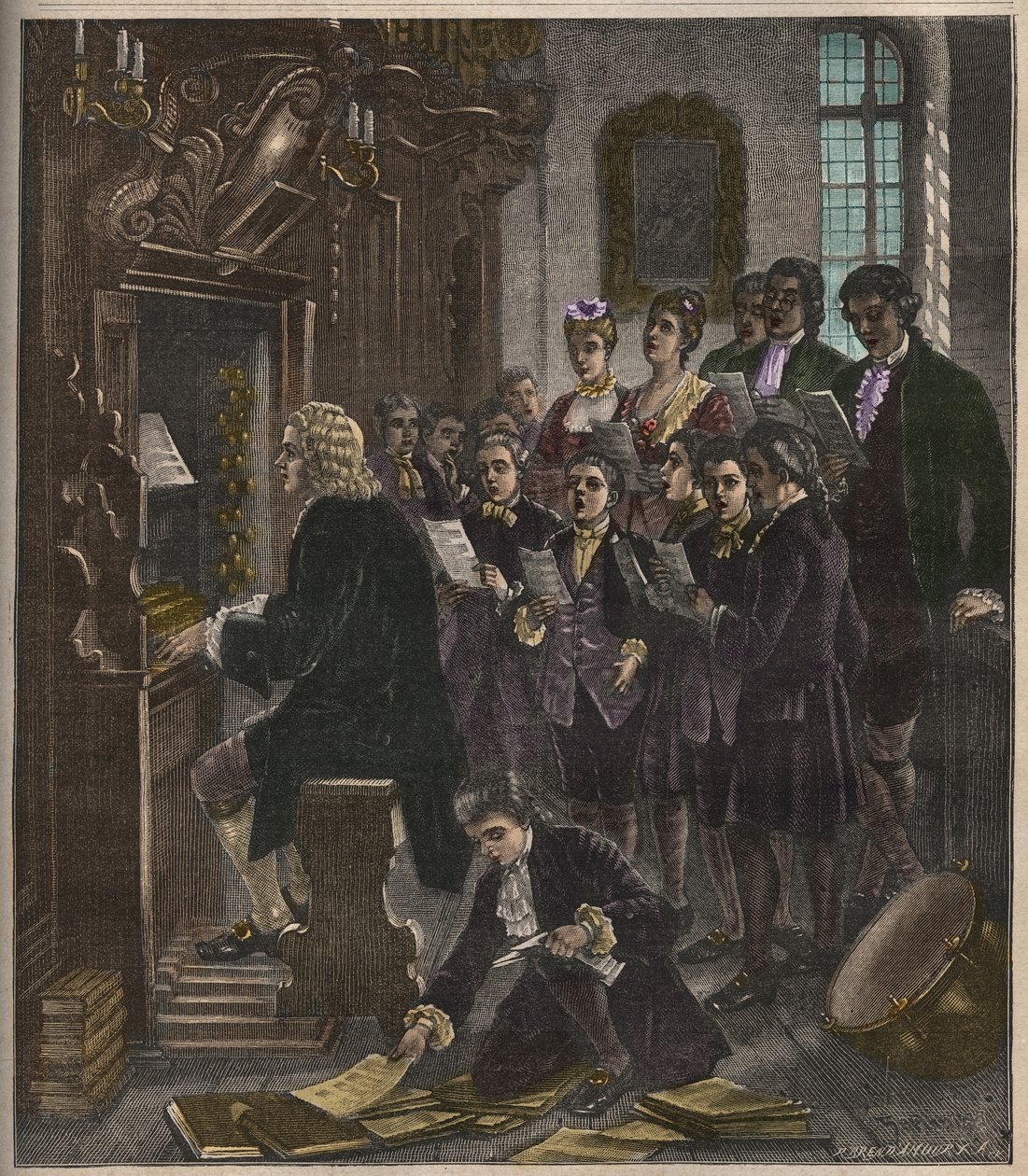 Johann Sebastian Bach che suona l