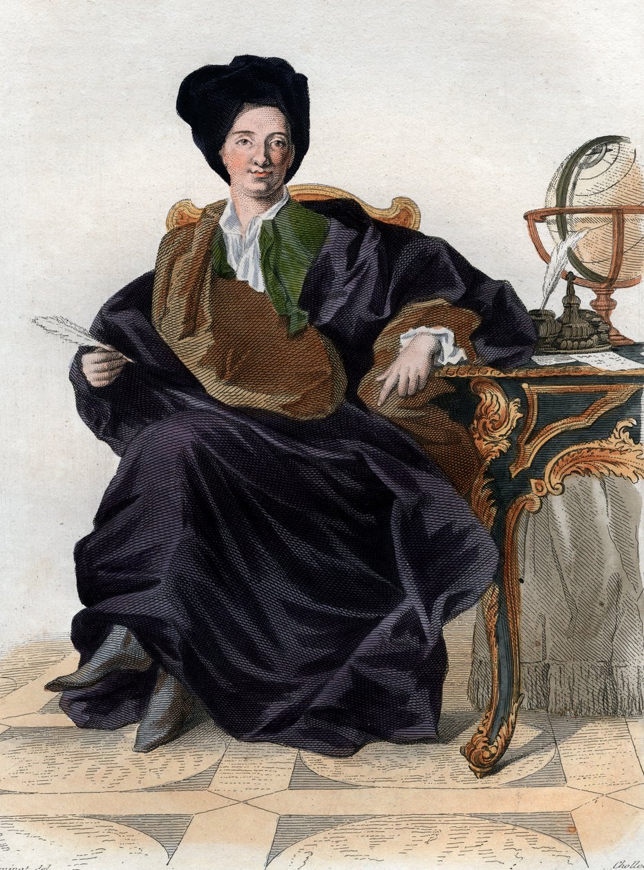 Ritratto di Bernard Le Bouyer de Fontenelle (1657-1757), scrittore francese da French School