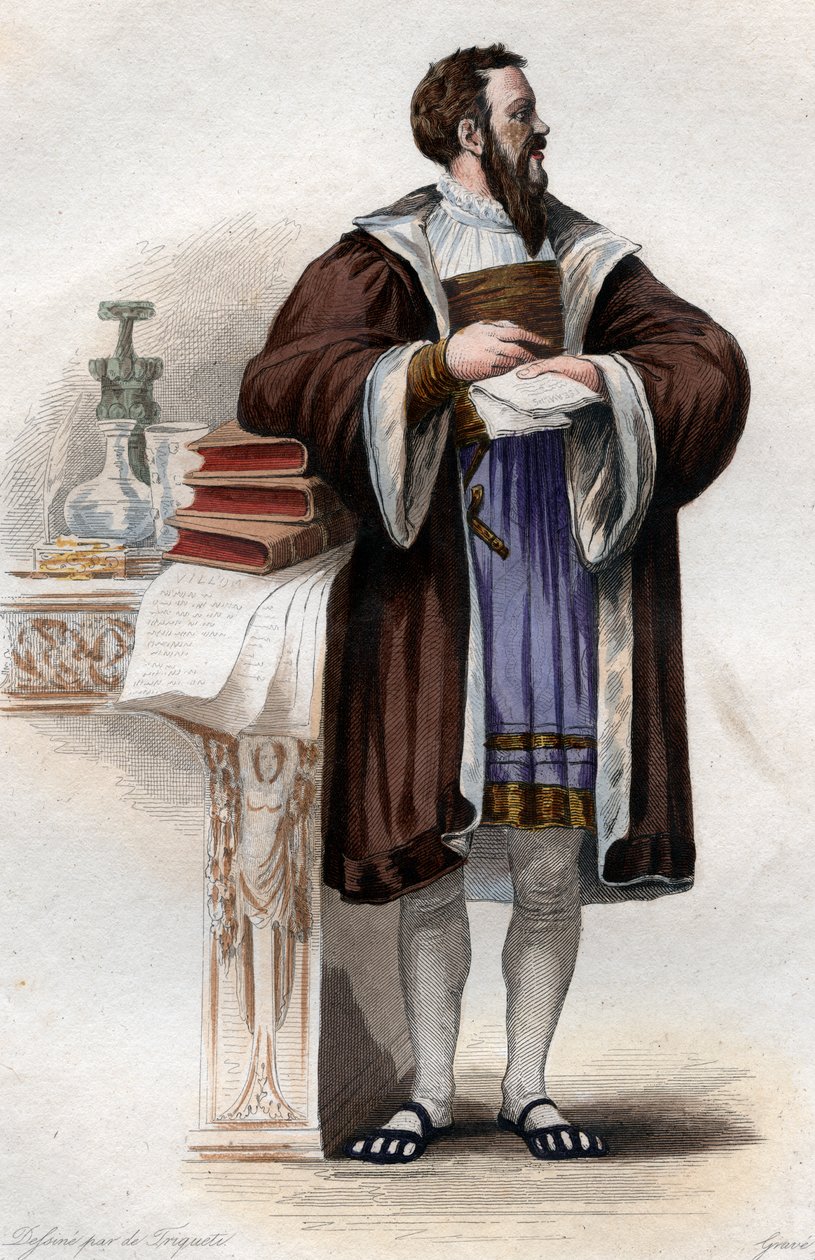 Ritratto di Clément des Marets detto Marot (1496-1544), poeta francese da French School