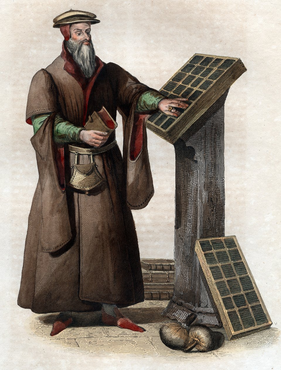Ritratto di Robert I Estienne (Robert Stephens) (1503-1559), stampatore francese da French School