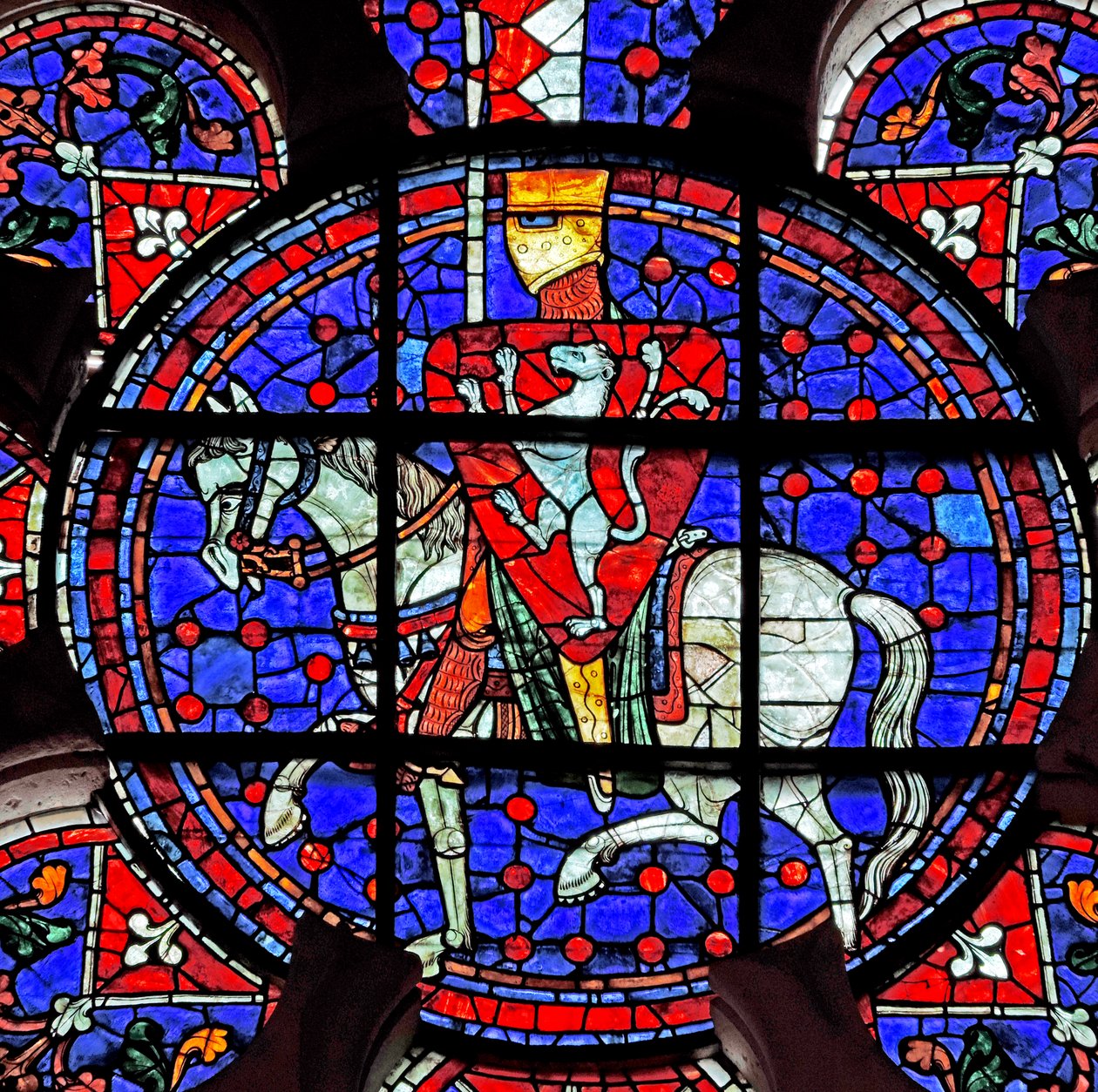 Rosone raffigurante Simon de Montfort, Cattedrale di Chartres da French School