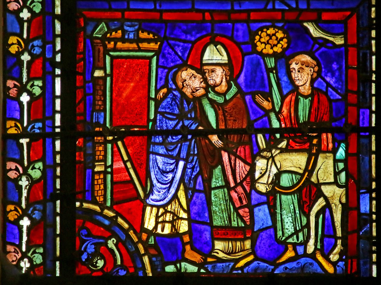 Scena dalla Vita di San Martino, Cattedrale di Chartres da French School