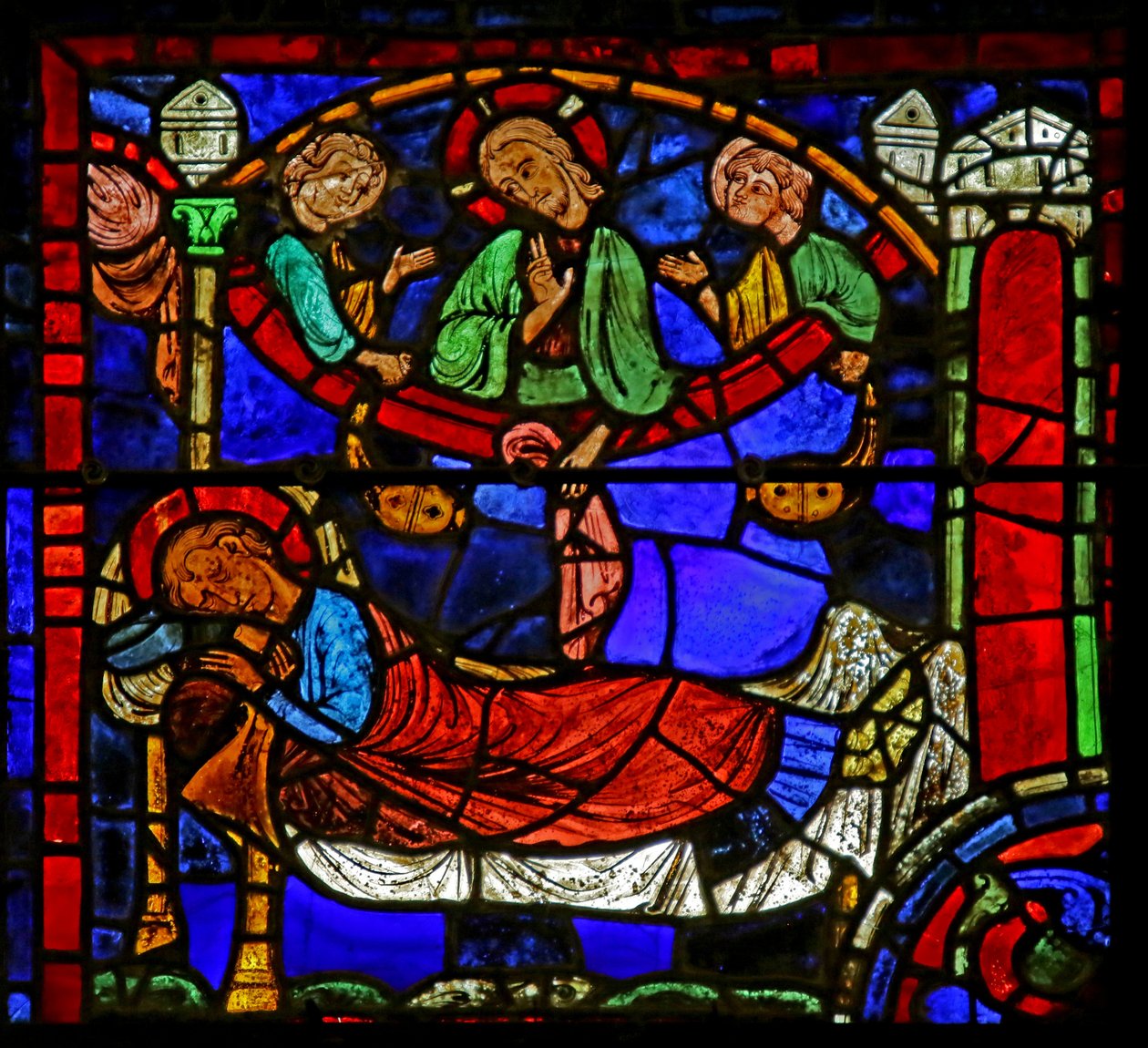 Scena dalla Vita di San Martino, Cattedrale di Chartres da French School