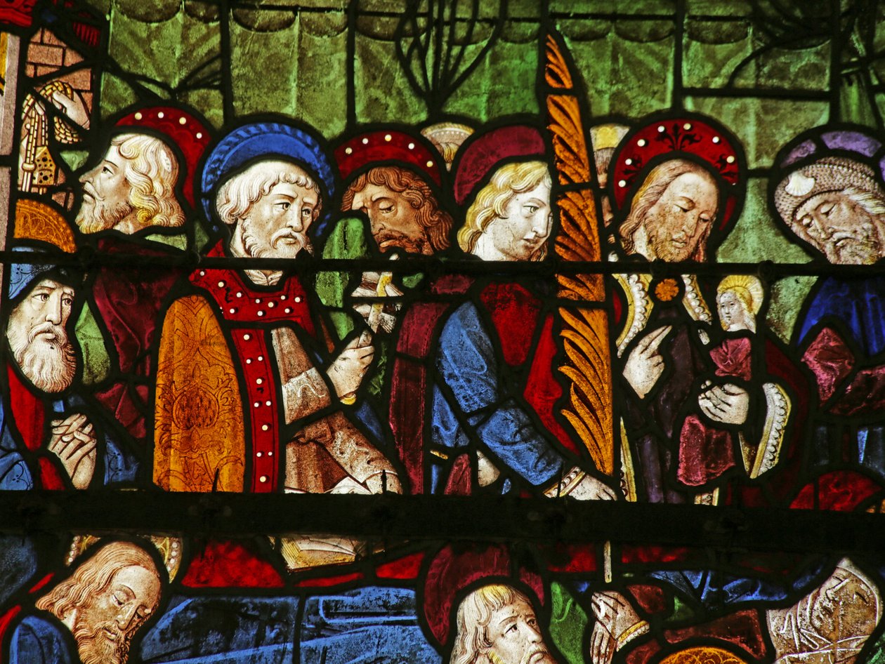 Vetrata raffigurante gli Apostoli alla morte della Vergine da French School