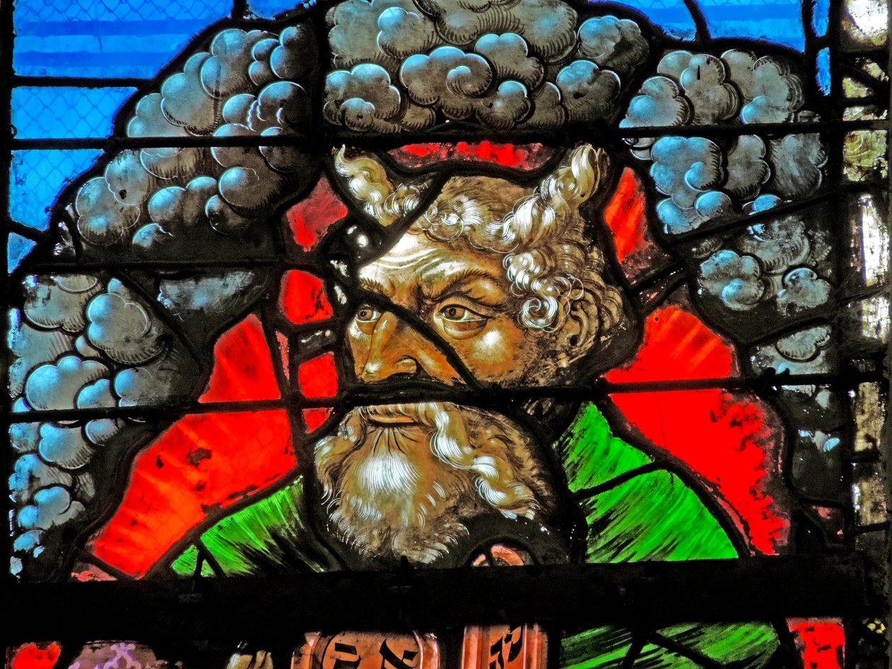 Vetrata raffigurante Mosè alla Trasfigurazione da French School