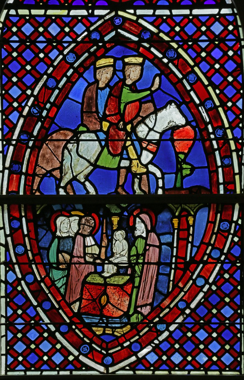 Vetrata raffigurante Pannelli della Sainte Chapelle da French School
