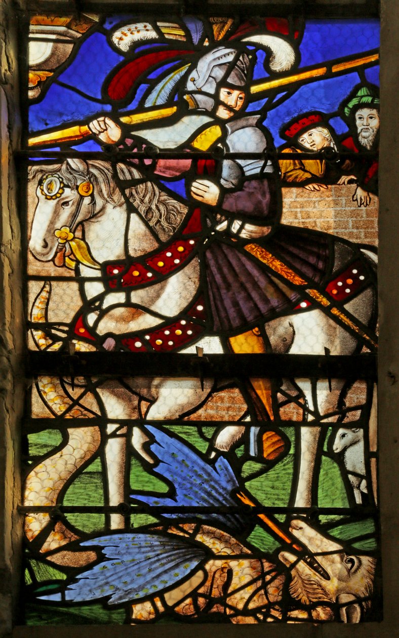 Vetrata raffigurante San Giorgio da French School