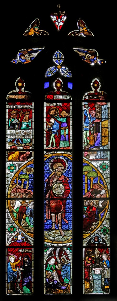 Vetrata raffigurante San Giovanni Battista da French School