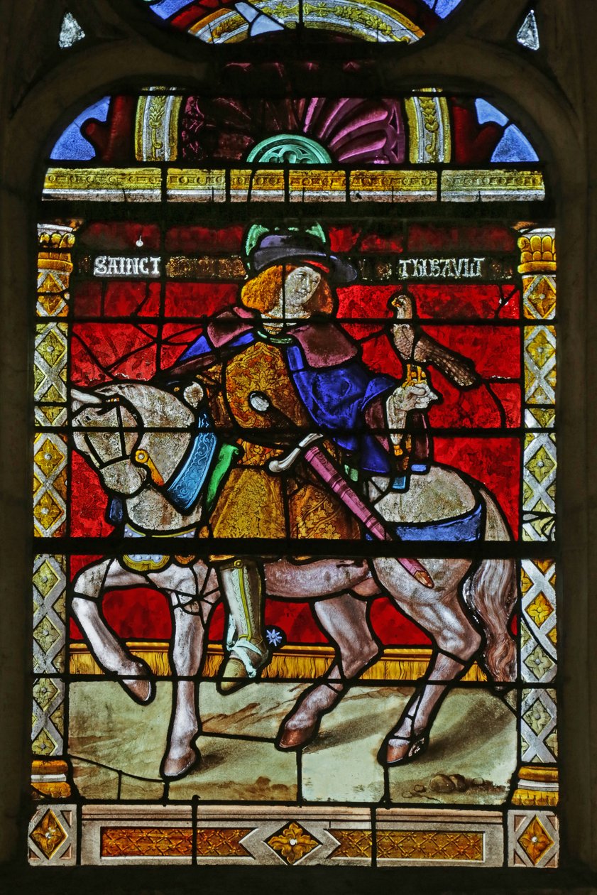 Vetrata raffigurante San Tebaldo da French School