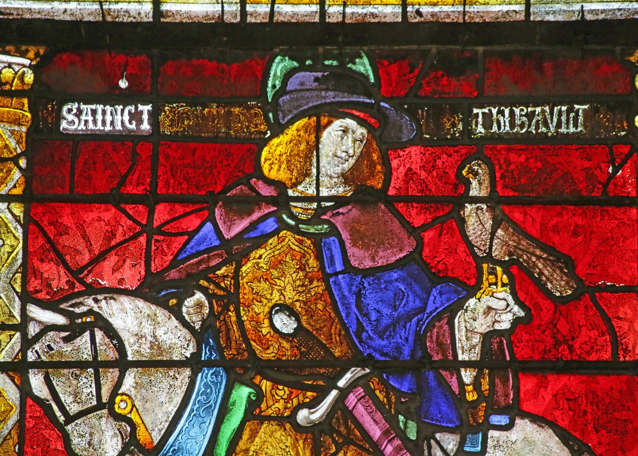Vetrata raffigurante San Tebaldo da French School