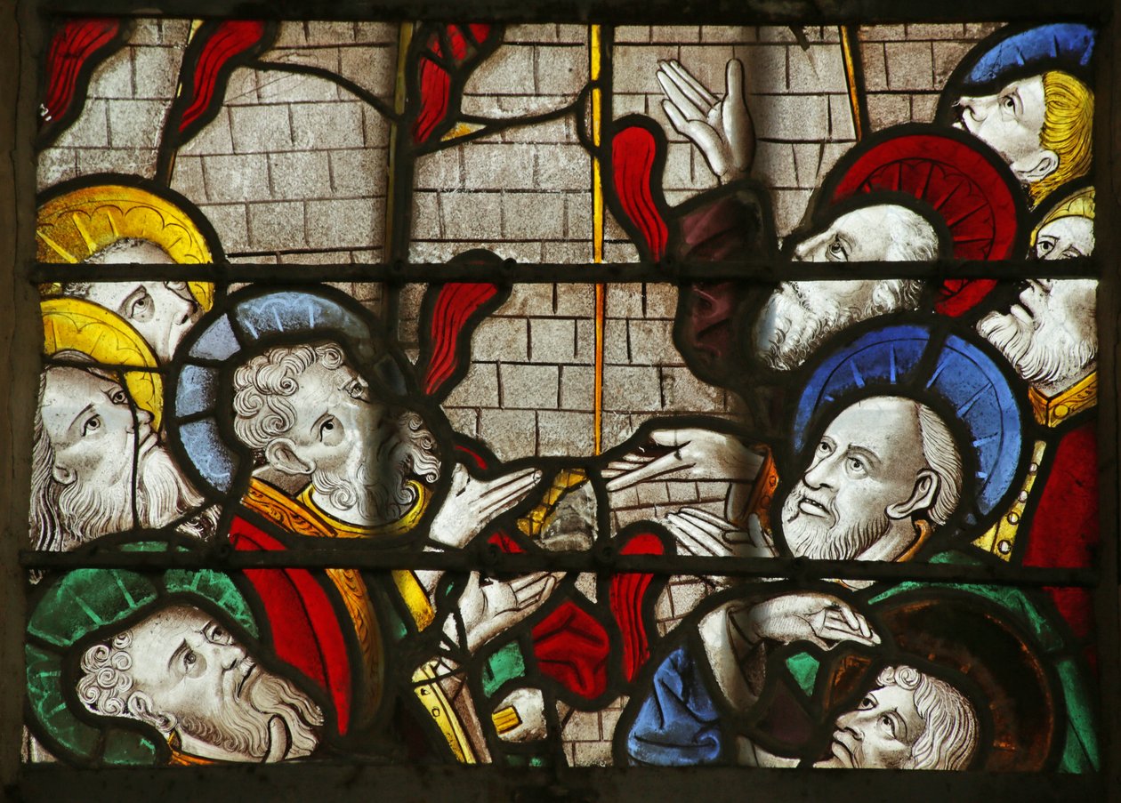 Vetrata raffigurante gli Apostoli a Pentecoste da French School