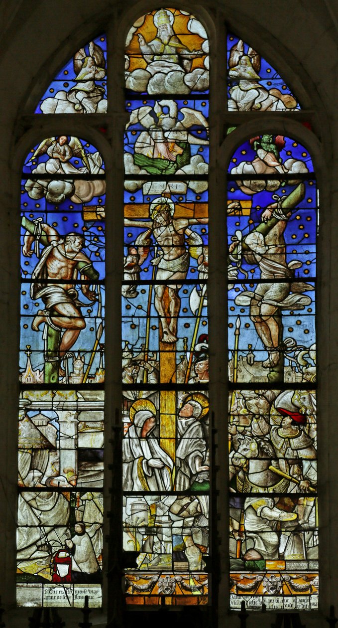 Vetrata raffigurante la Crocifissione da French School