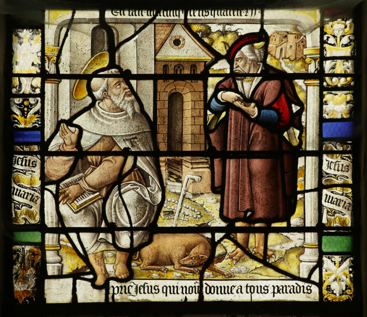 Vetrata raffigurante la Tentazione di Sant