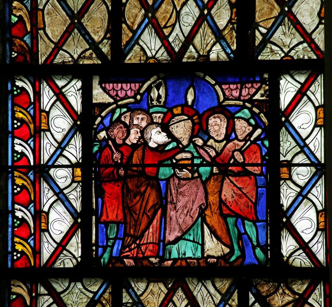 Vetrata raffigurante la Via Crucis da French School