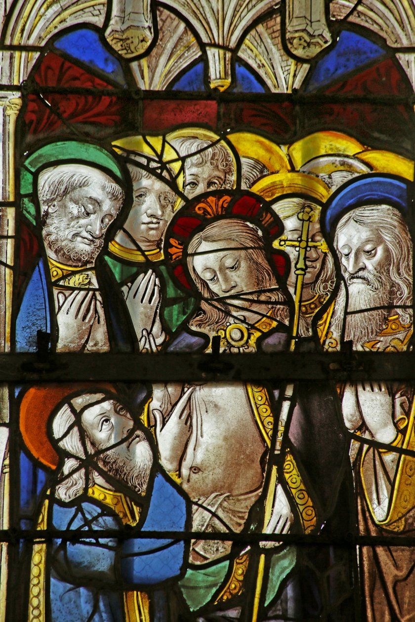 Vetrata raffigurante San Tommaso dubbioso da French School