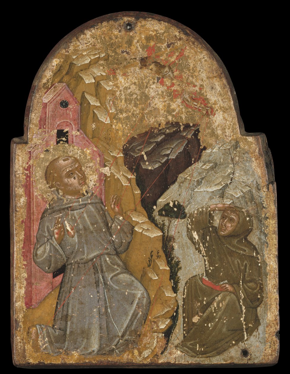 Icona di San Francesco che riceve le stimmate da Greek School