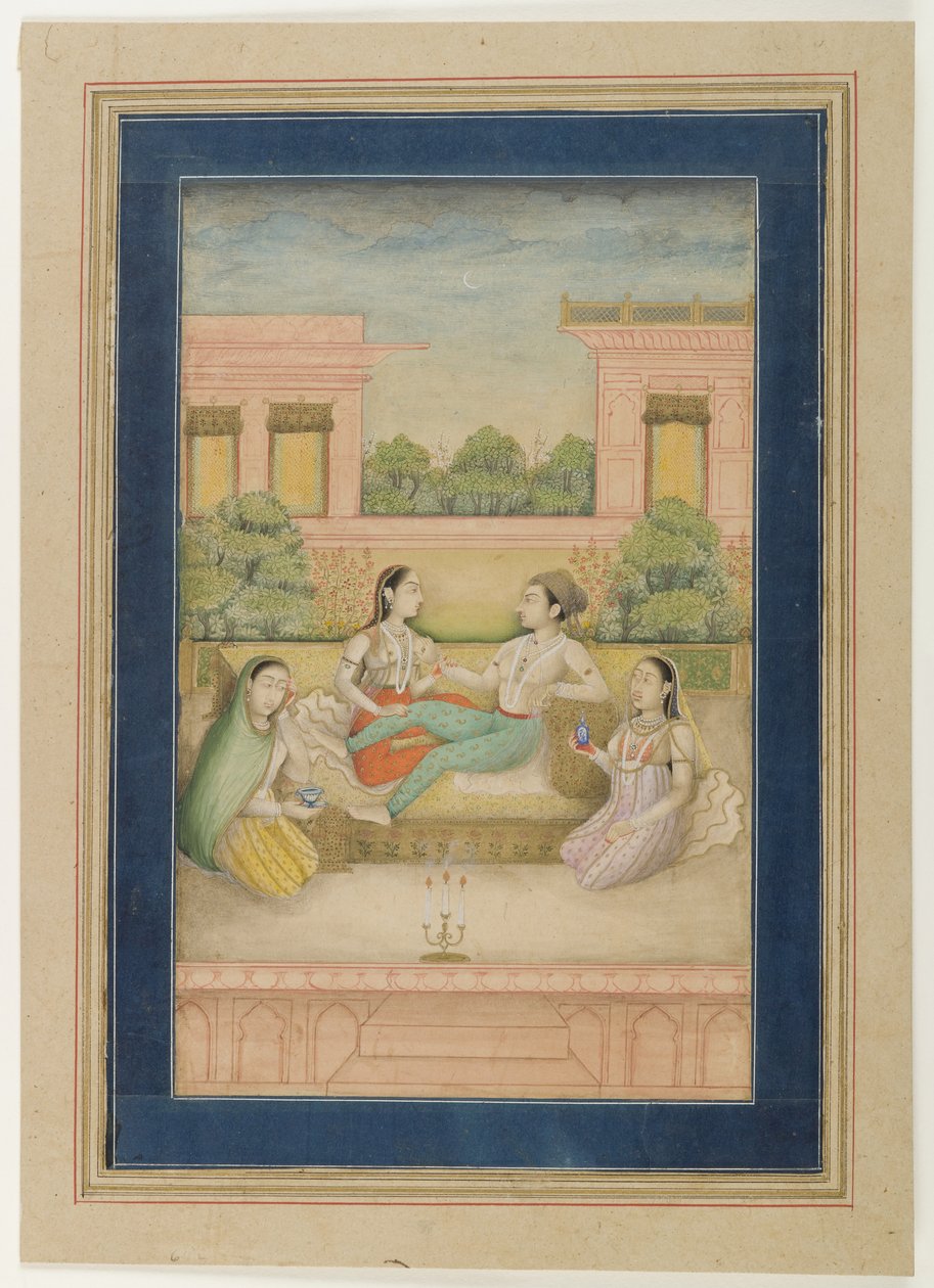 Un principe e la sua consorte su una terrazza da Indian School