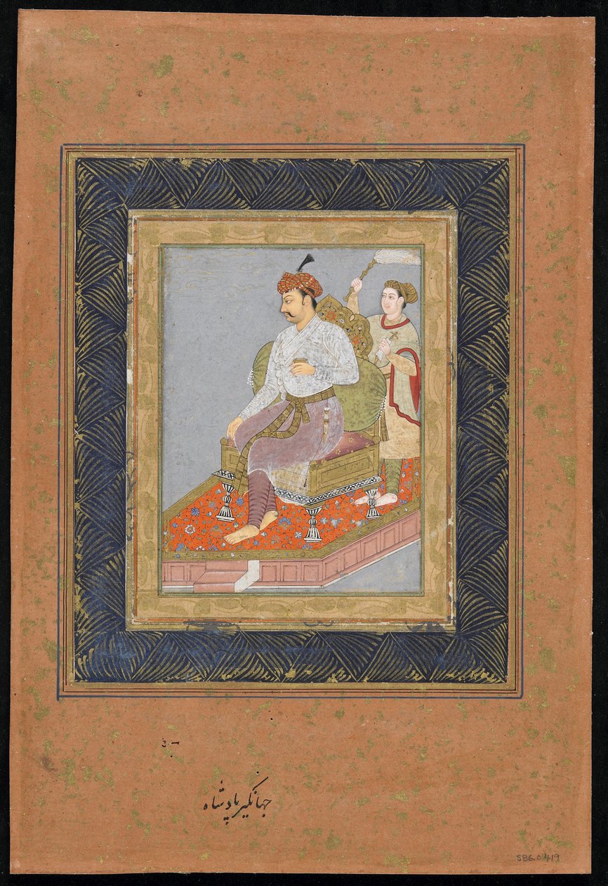 Principe seduto con attendente, c.1900 da Indian School