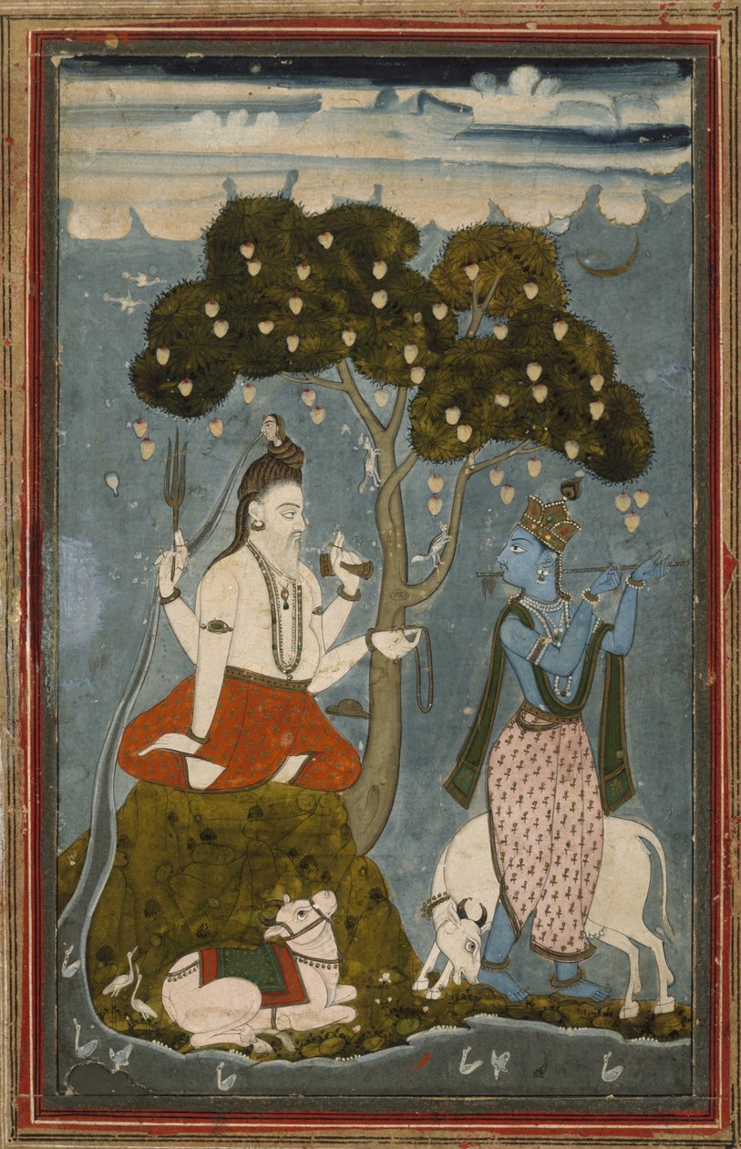 Shiva e Krishna, metà del 1700 da Indian School
