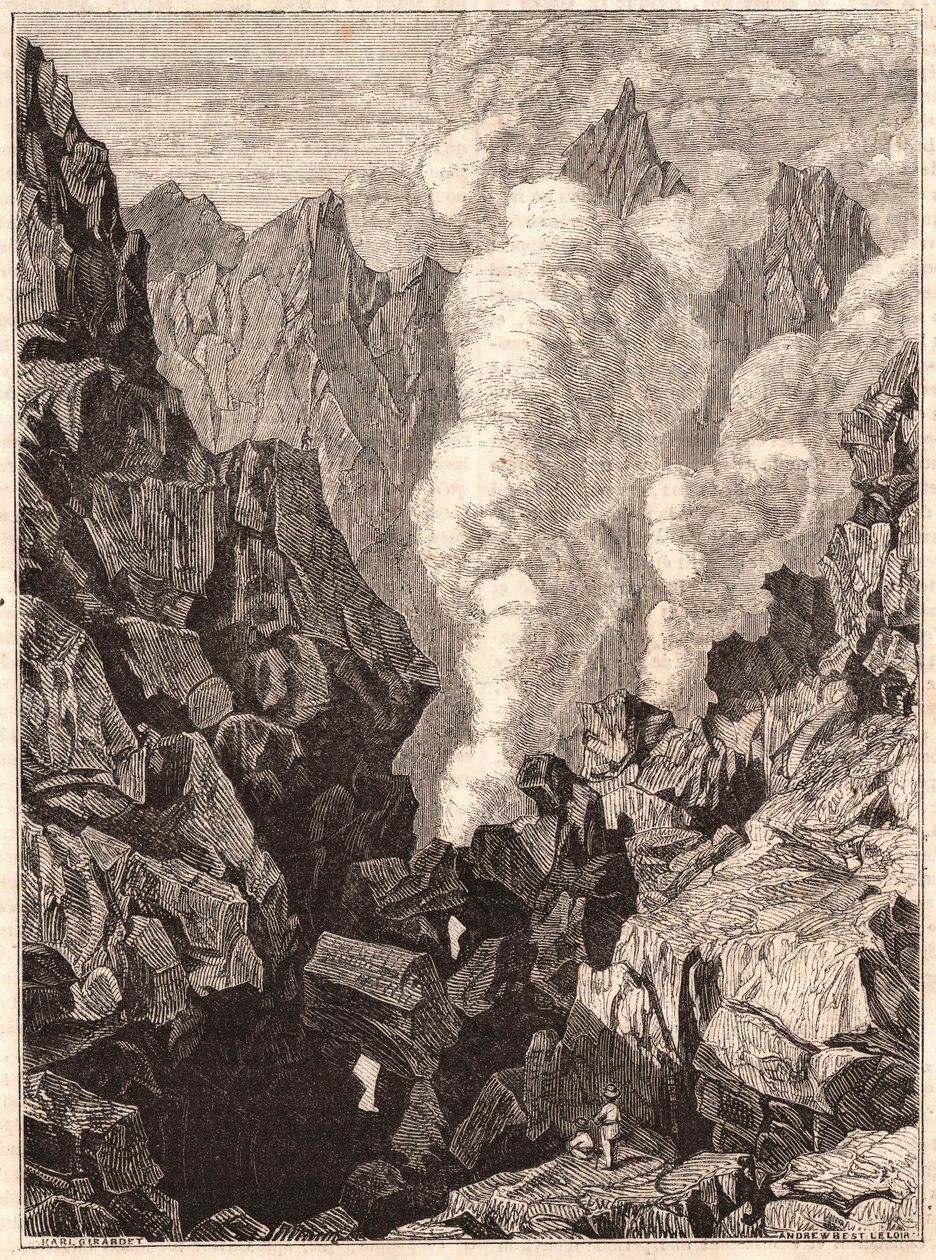 Vista del cratere del vulcano Grande Soufrière in Guadalupa da Unknown