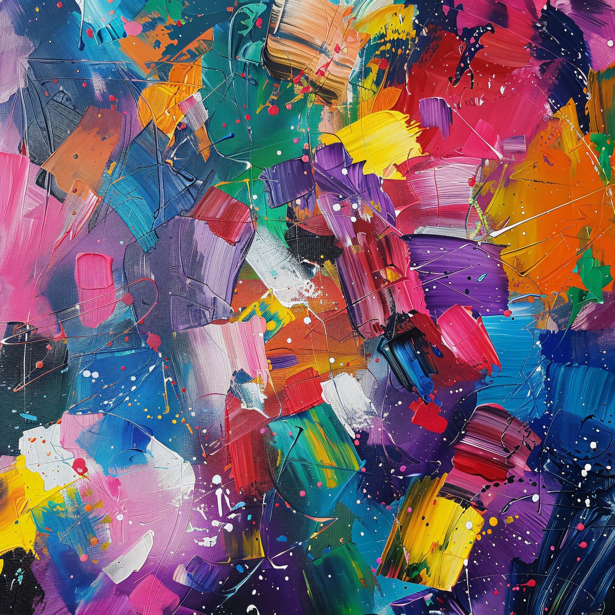 Decorazione murale per stampe: pittura di astrazione moderna da F. Abderrahim