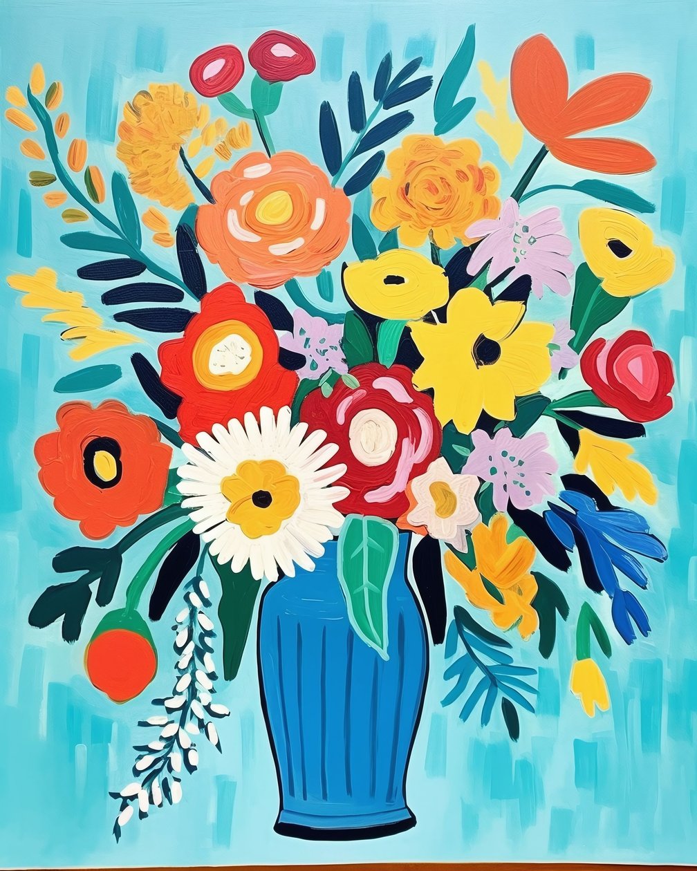 Fiori in un vaso ispirati a Matisse da F. Abderrahim
