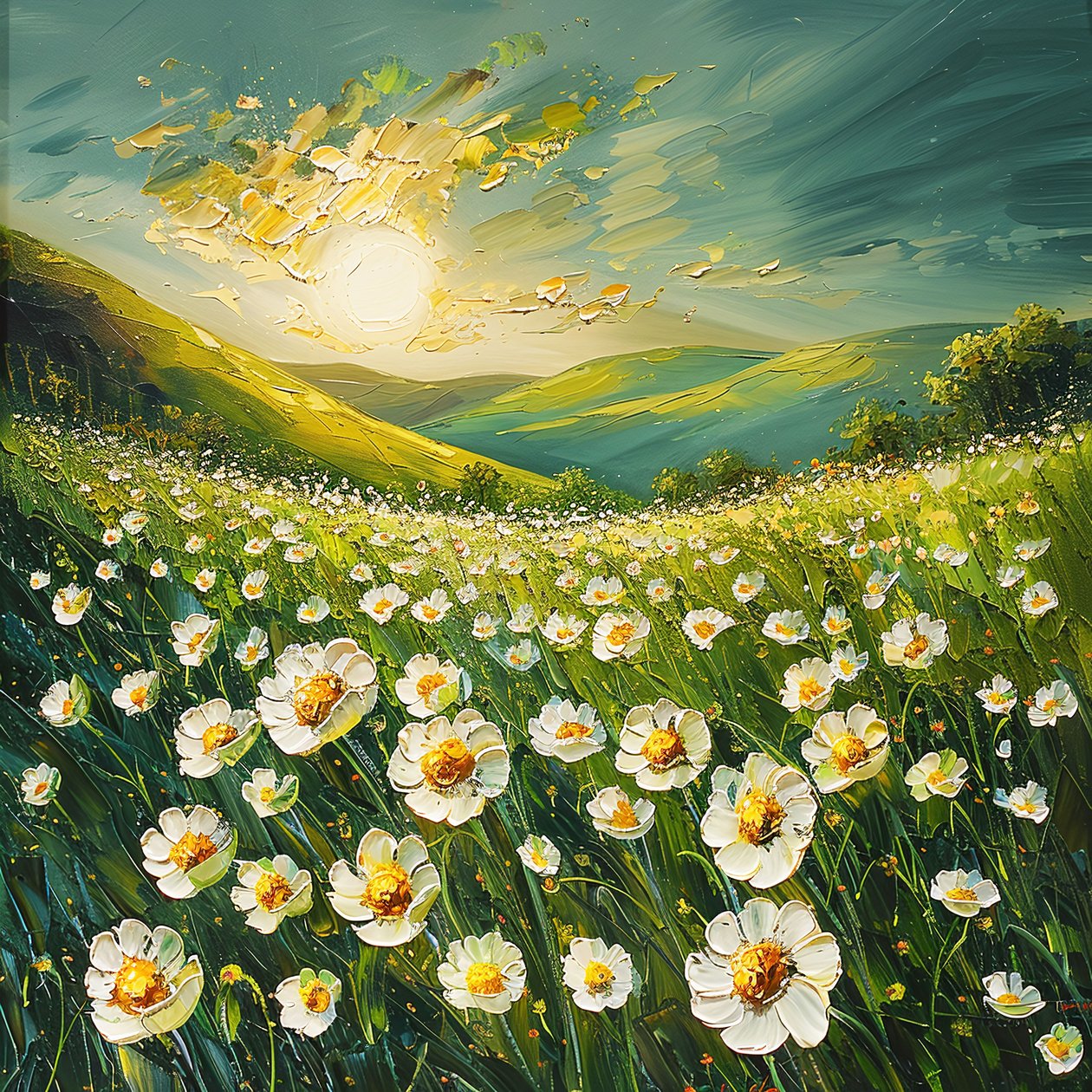 Paesaggio primaverile impressionista da F. Abderrahim