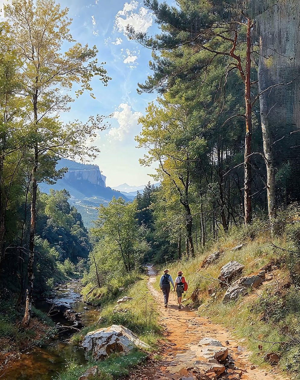 Passeggiata nella giungla attraverso le montagne, paesaggio Decorazioni murali per qualsiasi stanza da F. Abderrahim