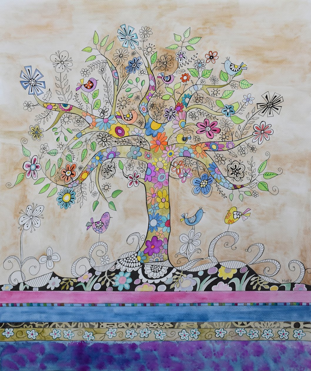 Albero hippie da Marys Watercolors