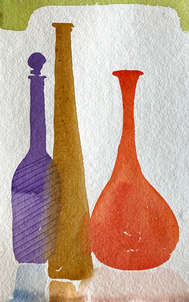 Una bottiglia blu 36x24 da Simon Fletcher